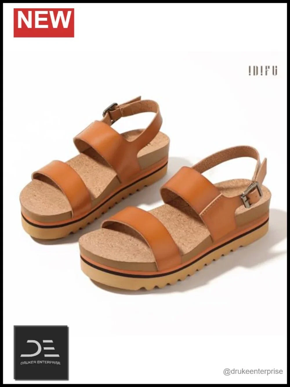 Platform Sandals Wedge Ankle Strap Buckle Cushioned Arch Support Non-Slip EVA